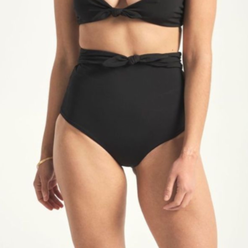 Mara Hoffman Black High-Waisted Bikini